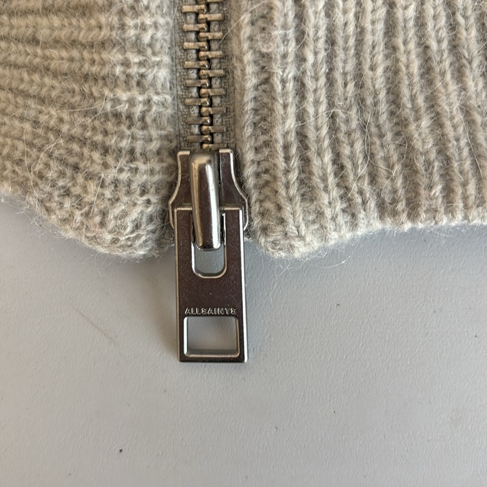 AllSaints Able Zip Sweater Jumper - Picture 6 of 9
